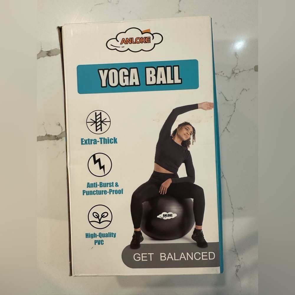 ANLOKE Yoga Ball with Pump Large